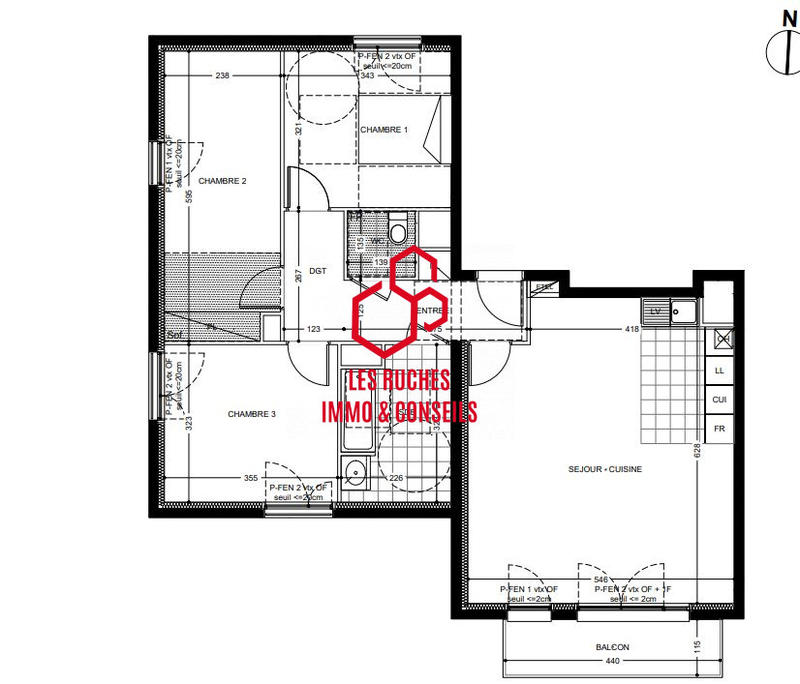 Appartement - 86 m² - 4 pièces