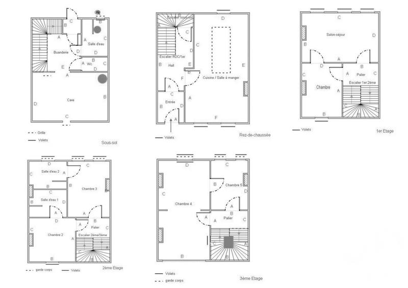 Maison de ville - 170 m² - 8 pièces