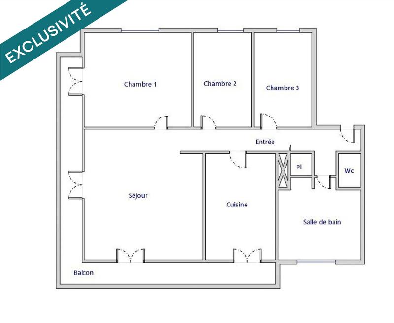 Appartement - 90 m² - 4 pièces