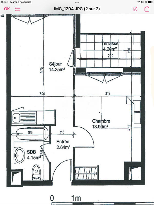 Appartement - 34 m² - 2 pièces