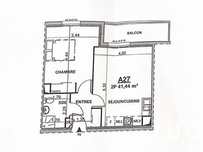 Appartement - 42 m² - 2 pièces