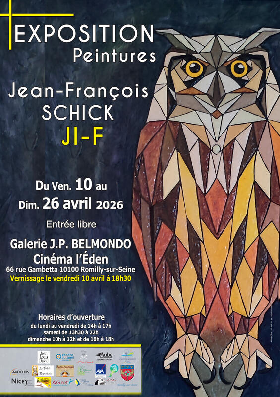 Exposition - Jean-François Schick  à la Galerie Jean-Paul Belmondo de Romilly-sur-Seine