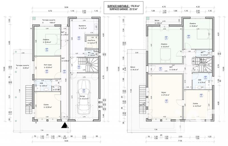 Maison - 175 m² - 6 pièces