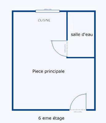 Appartement - 11 m² - 1 pièce