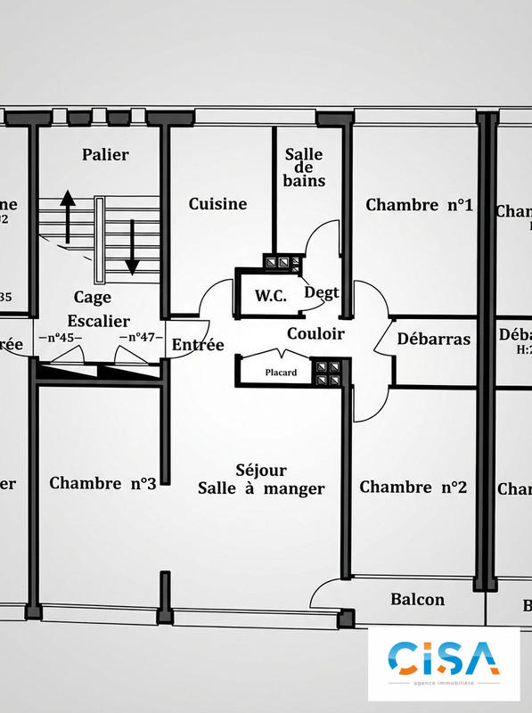 Appartement - 66 m² - 4 pièces