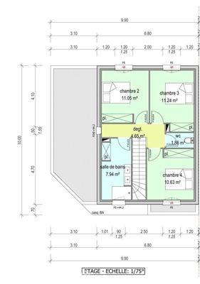 Villa - 107 m² - 5 pièces