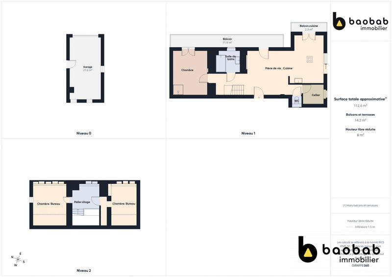 Duplex - 76 m² - 5 pièces