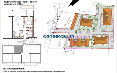 Appartement - 50 m² - 2 pièces