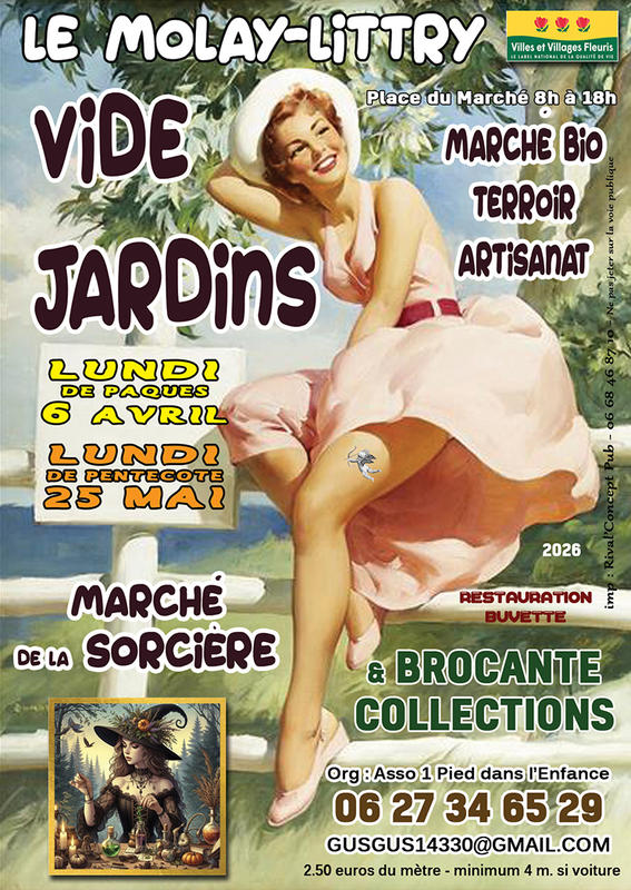 Vide Jardins, bio terroir artisanats, marché de la sorcière et brocante
