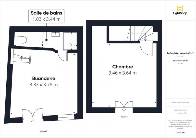 Appartement - 27 m² - 2 pièces