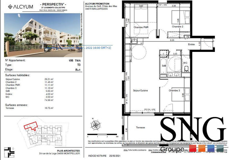 Appartement - 75 m² - 4 pièces
