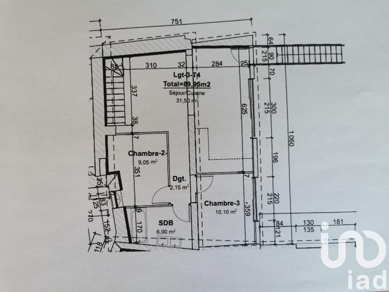 Maison - 91 m² - 4 pièces