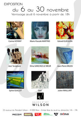 Exposition à 9, Galerie d’Art Wilson, Blois 6-30 Novembre 2025