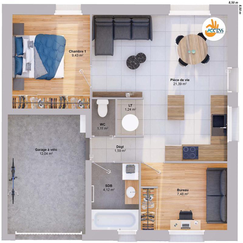 Maison - 46 m² - 4 pièces