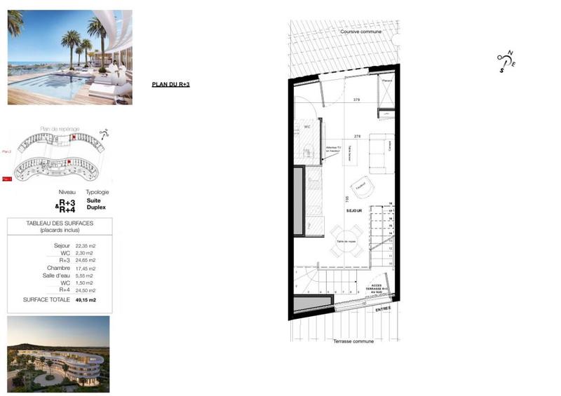 Appartement - 49 m² - 2 pièces
