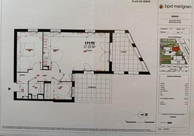 Appartement - 57 m² - 2 pièces