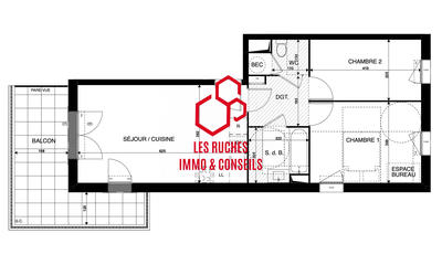 Appartement - 55 m² - 3 pièces