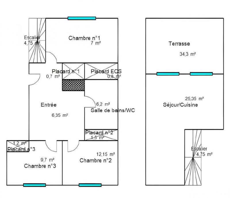 Appartement - 71 m² - 4 pièces