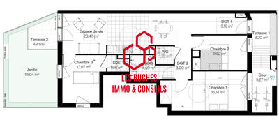 Appartement - 79 m² - 4 pièces