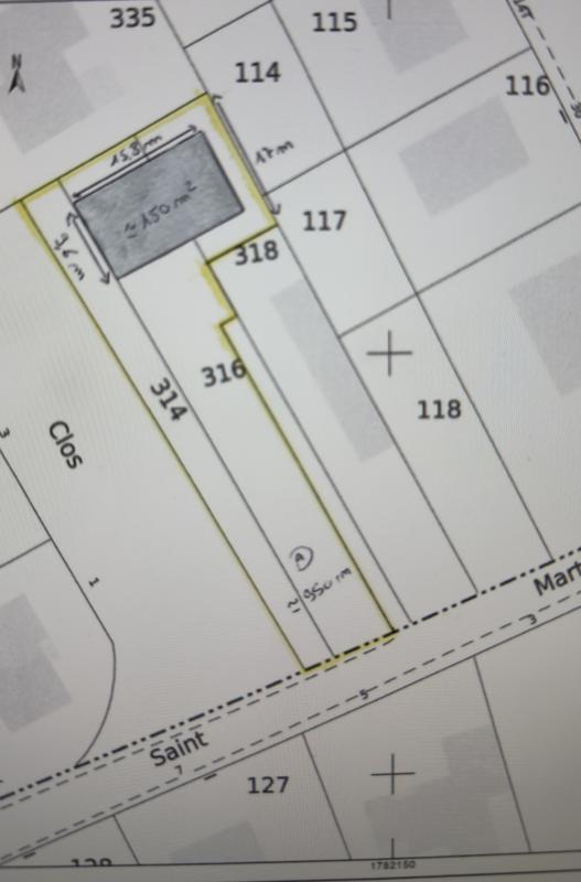 Terrain constructible - 941 m²