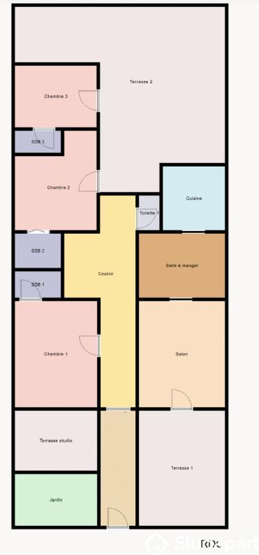 Chambre - 24 m² - 1 pièce