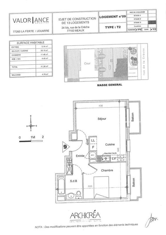 Appartement - 41 m² - 2 pièces