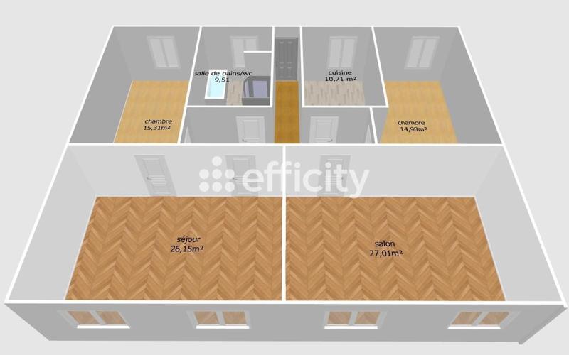 Appartement - 117 m² - 4 pièces