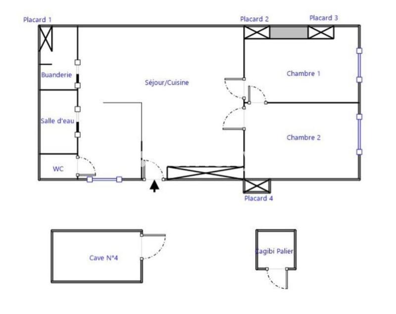 Appartement - 70 m² - 3 pièces