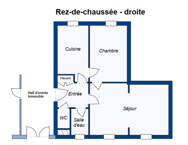 Appartement - 57 m² - 2 pièces