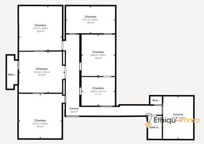 Appartement - 156 m² - 7 pièces