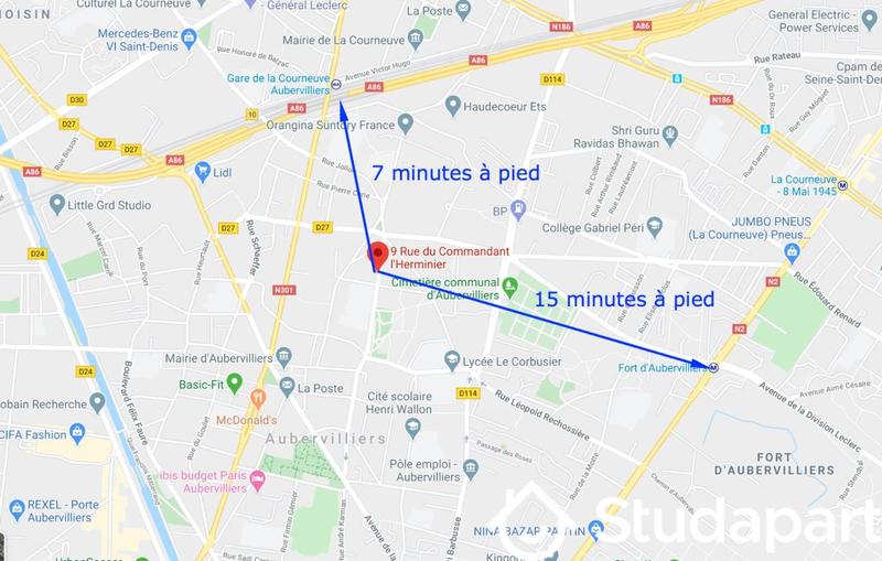 Chambre - 10 m² - 1 pièce