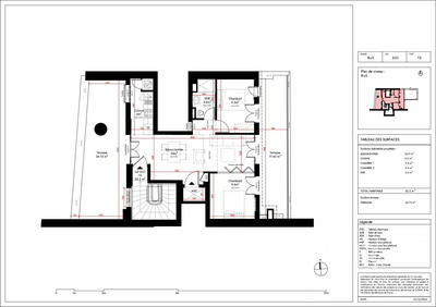 Appartement - 52 m² - 3 pièces