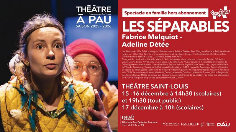 Théâtre à Pau - les séparables (spectacle famille)