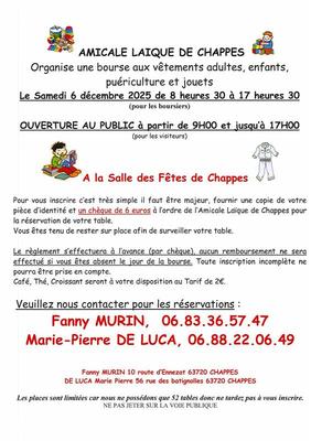 Bourse aux vêtements, jouets et puériculture