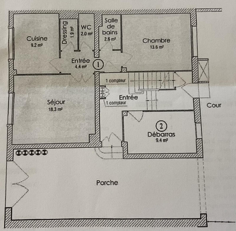 Appartement - 52 m² - 2 pièces