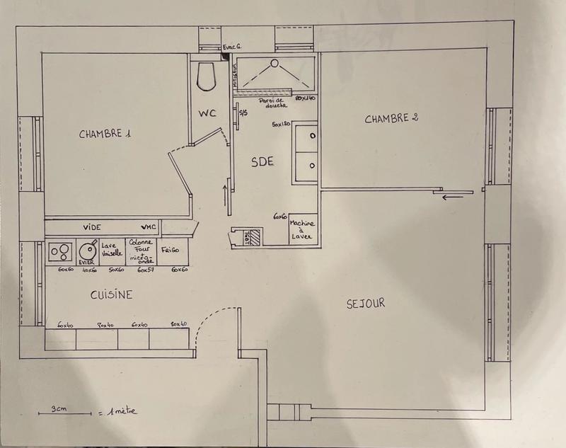 Appartement - 52 m² - 3 pièces