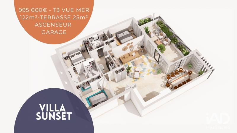 Appartement - 122 m² - 4 pièces