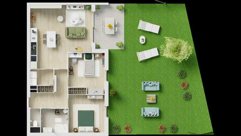 Appartement - 69 m² - 3 pièces