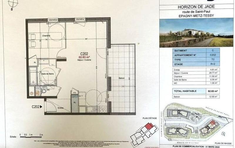 Appartement - 53 m² - 2 pièces