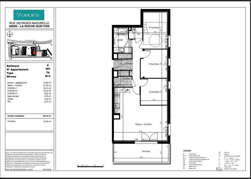 Appartement - 84 m² - 4 pièces