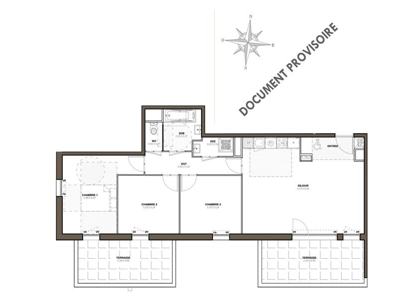 Appartement - 79 m² - 4 pièces