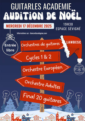 Audition de Noël de Guitarles Académie