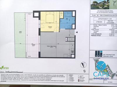 Appartement - 43 m² - 2 pièces