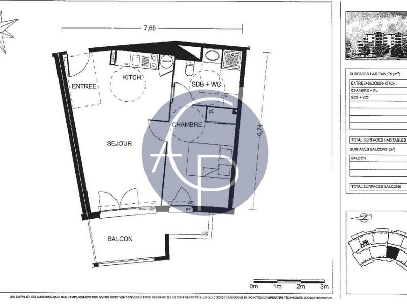 Appartement - 44 m² - 2 pièces