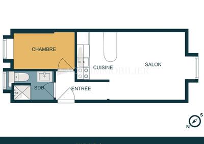 Appartement - 26 m² - 2 pièces