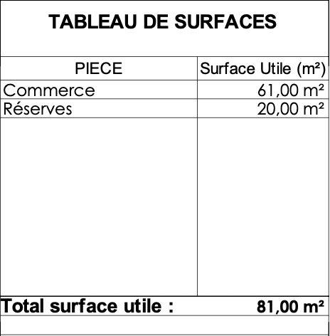 Local commercial - 82 m²