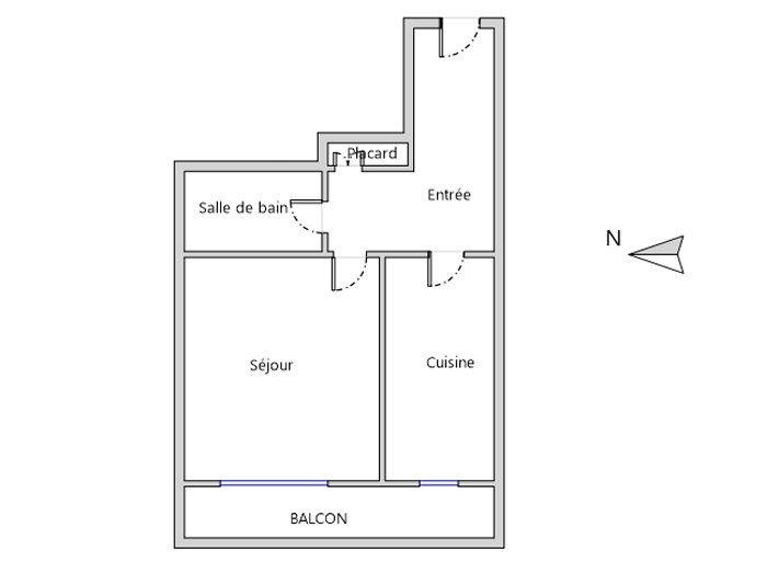 Appartement - 33 m² - 2 pièces