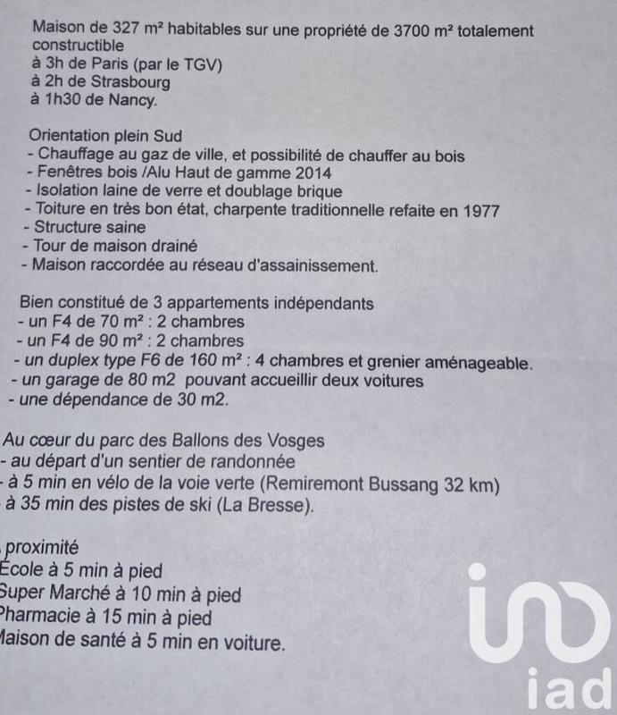 Maison - 327 m² - 5 pièces