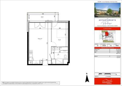 Appartement - 45 m² - 2 pièces