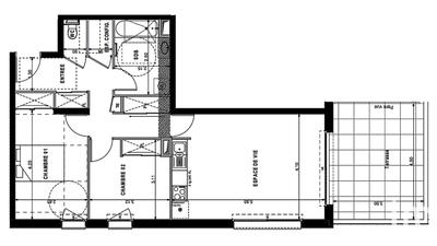 Appartement - 65 m² - 3 pièces